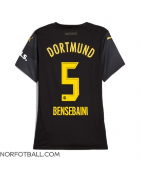 Billige Fotballdrakt Borussia Dortmund Ramy Bensebaini #5 Replika Bortedrakt Dame 2024-25 Kortermet